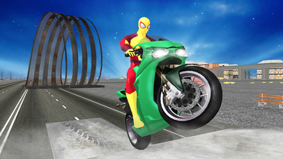 Superhero Motorcycle & Bicycle Stunt Race screenshot 3