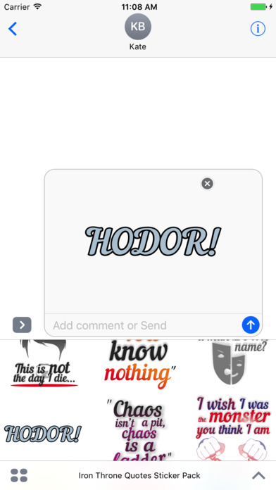 Iron Throne - Quotes Sticker Pack screenshot 3