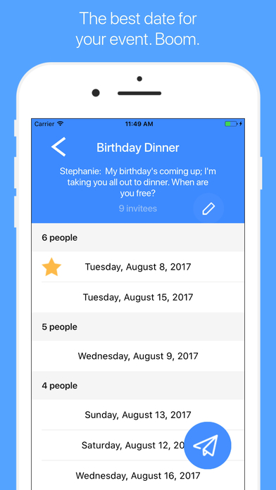 AirTime – Fast Event Scheduling for Groups screenshot 3