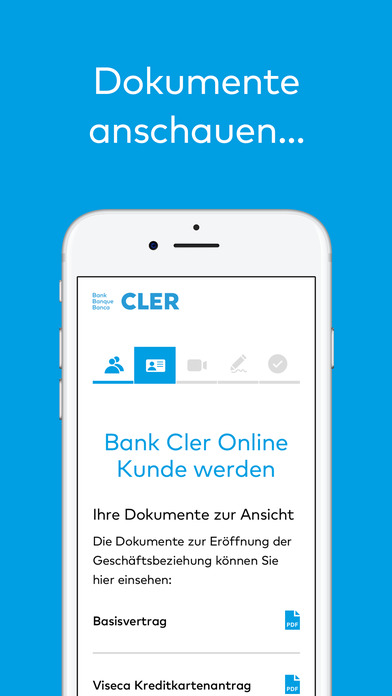 Bank Cler Kunde werden screenshot 3