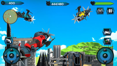 Flying Superhero Moto Transformation - Pro screenshot 2