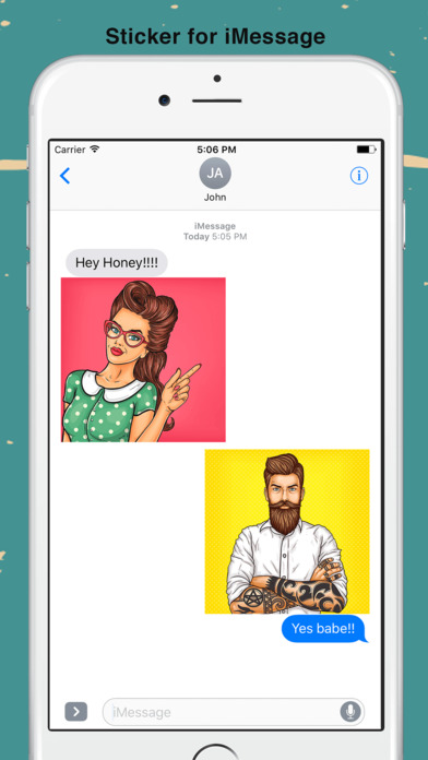 New Retro Generation Stickers – Guy & Girl screenshot 3