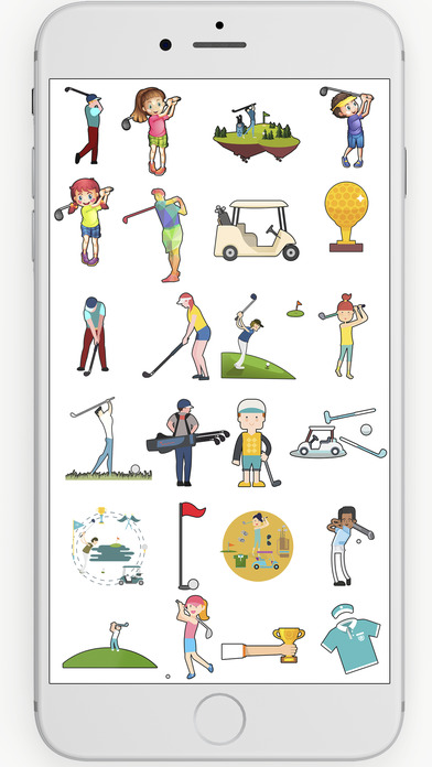 Golf Sticker and Golfers Emojis screenshot 3