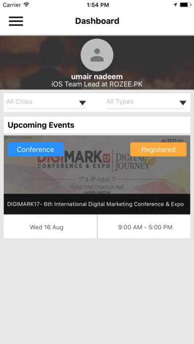 Evento: Event Management screenshot 2