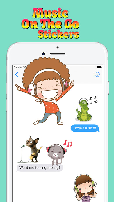 Music On The Go Stickers screenshot 2