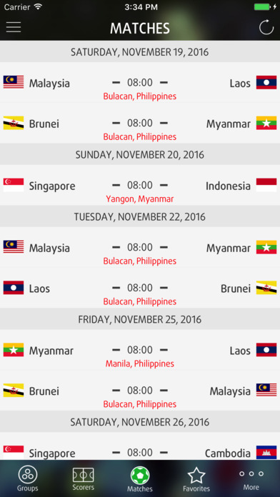Live Scores for AFF Cup 2018 screenshot 2
