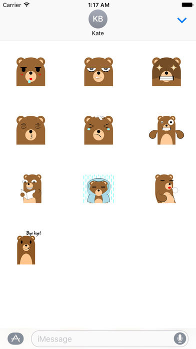 Cute Brown Bear Sticker screenshot 3
