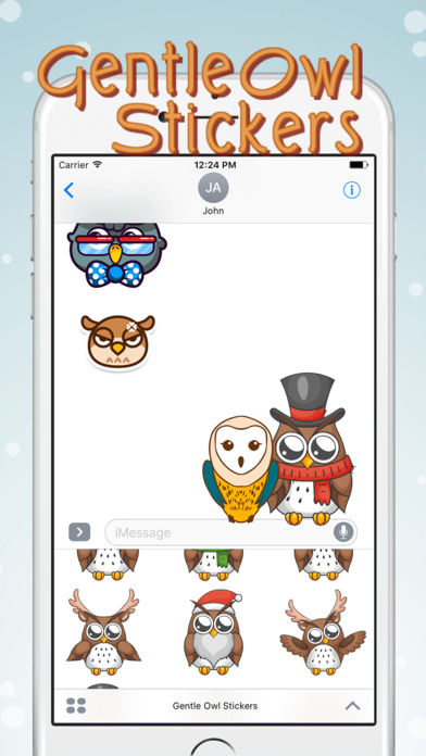 Gentle Owl Stickers screenshot 3