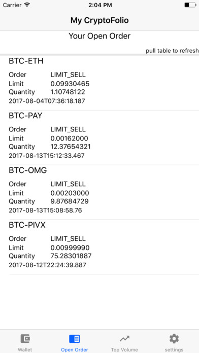My CryptoFolio - Real Time Portfolio Trading screenshot 2