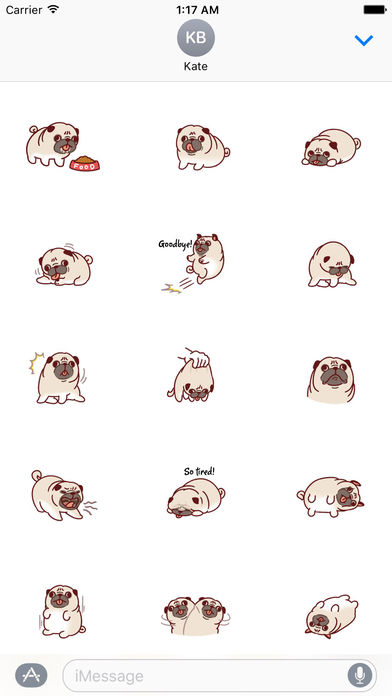 Pugmoji - Cute Pug Dog Sticker screenshot 2