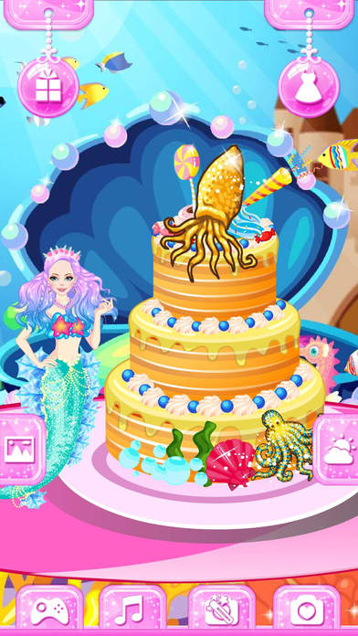 美人鱼公主蛋糕 - 甜点制作游戏大全 screenshot 2