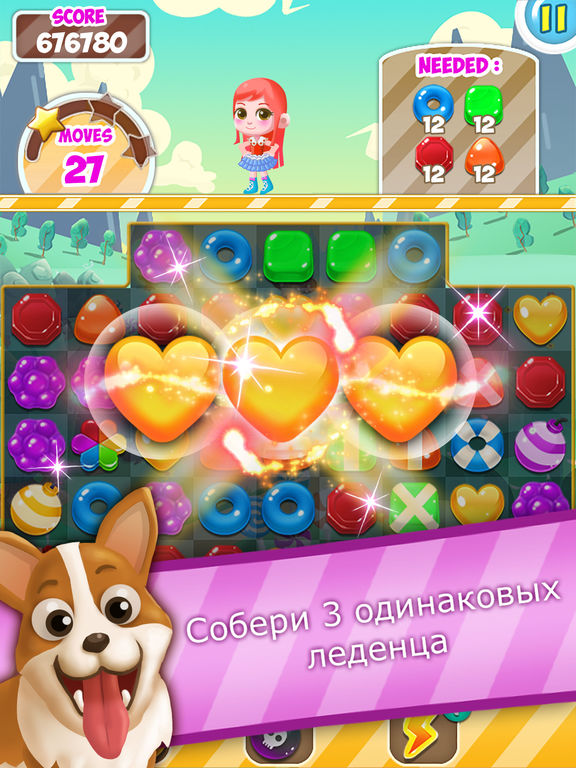 Candy Jelly POP : Match 3 Puzzle для iPad