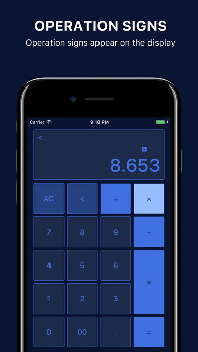 Luminous Calculator - 11 Colors and Button Sounds screenshot 3