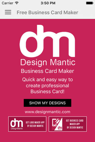 Free Business Card Maker - Design Mantic Business