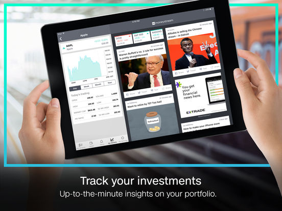 Screenshots of CNN MoneyStream for iPad
