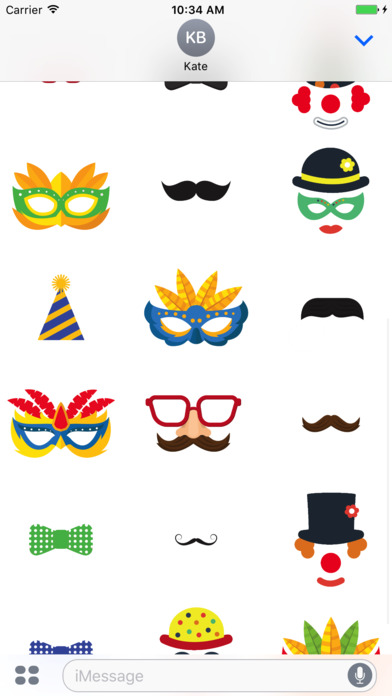 Funny mask hats stickers emoji screenshot 2