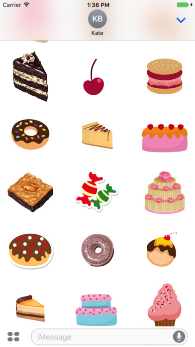 Cakes and Donut stickers emoji screenshot 2