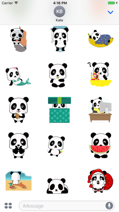 Panda Lovely Animated Stickers screenshot 3