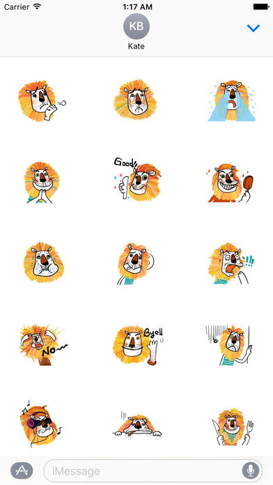 Lovely Lion Emoji Sticker screenshot 2