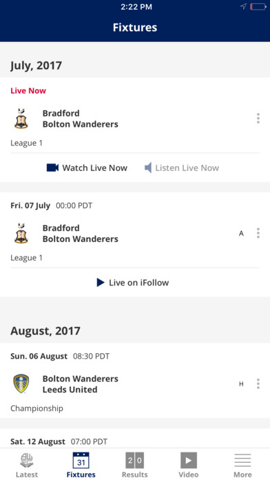 Bolton Wanderers Official App screenshot 2