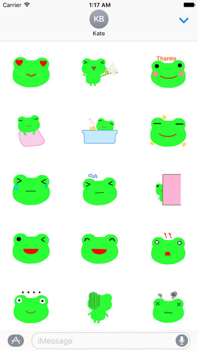 Cute Green Frog Emoji Sticker screenshot 2