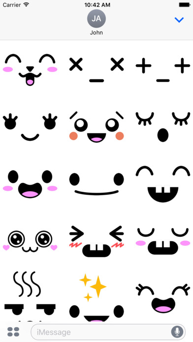 Cute Japan Smiley Faces Stickers screenshot 2