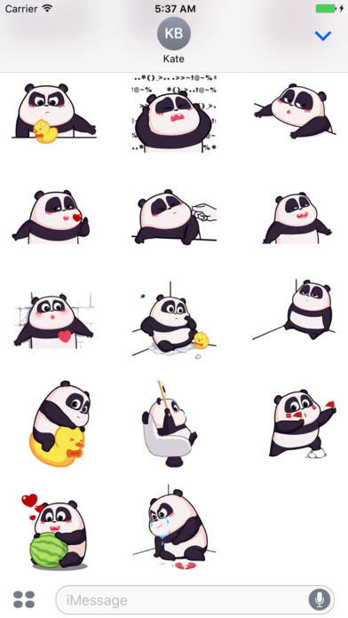 Panda Animated Emoji Stickers screenshot 3