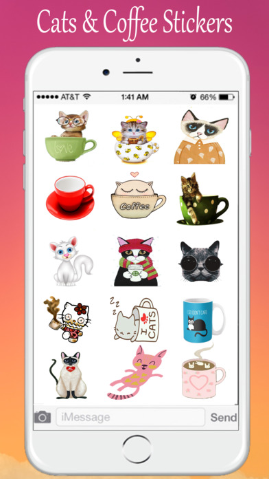 Cats and Coffee Stickers screenshot 3