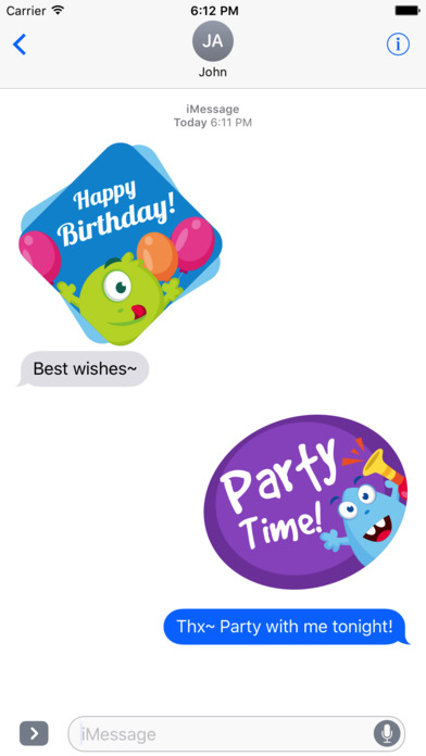 Birthdaye Card - Best Wishes with Cute Monsters screenshot 3