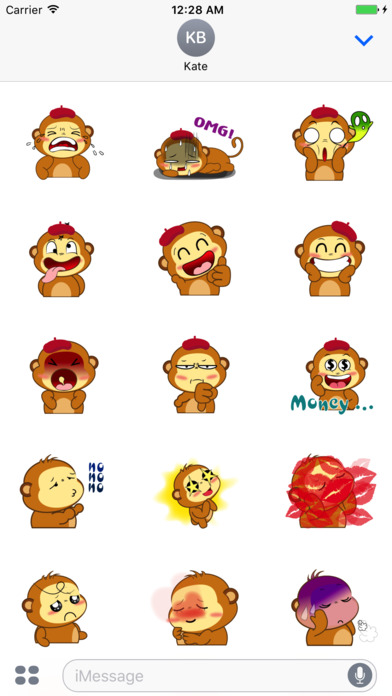 Monkeys Animated Stickers screenshot 2