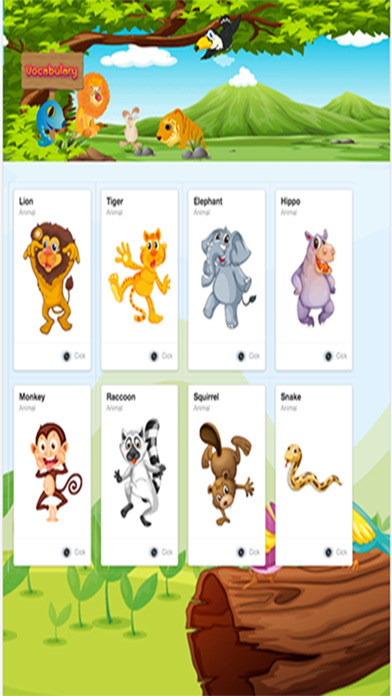 Animal world vocabulary : Educational word & quiz screenshot 2