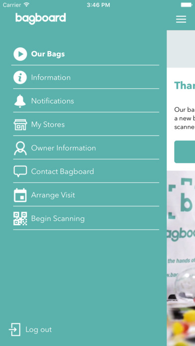 Bagboard Retailer Portal screenshot 2
