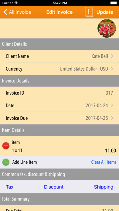 Invoice Template screenshot 2