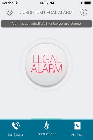 Juscutum Legal Alarm screenshot 2