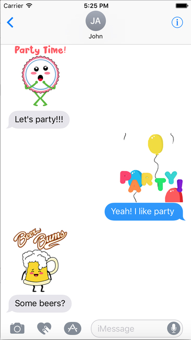 Cream Party Sticker - Party Emoji Expression GIF screenshot 4