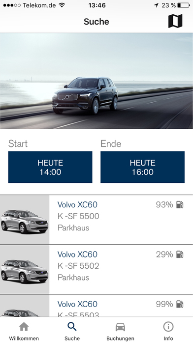 Volvo Corporate Carsharing screenshot 2