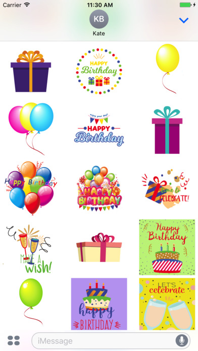 Happy Birthday stickers emoji screenshot 2
