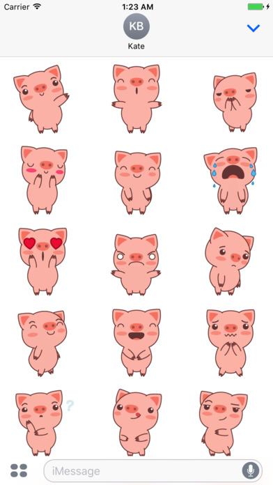 Pig Animated Lovely Stickers screenshot 2