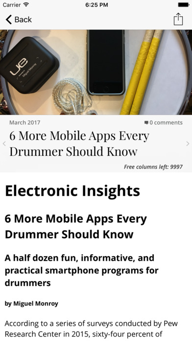 Modern Drummer Magazine screenshot 4