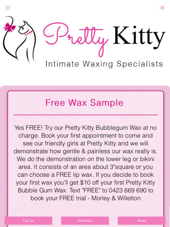 App Shopper Pretty Kitty Intimate Waxing Boutique (Business)
