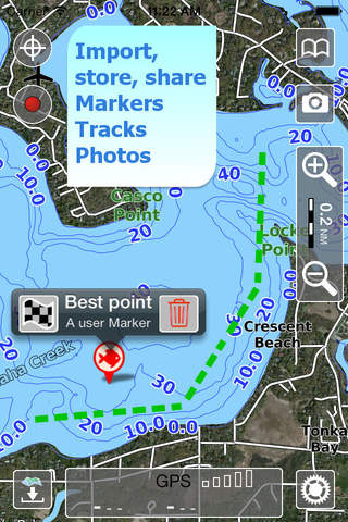 Aqua Map Alberta Lakes GPS HD screenshot 2