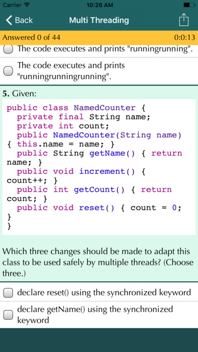Java Certification Preparation screenshot 2