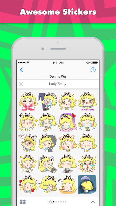 Lady Emily stickers by Dennis Wu screenshot 2