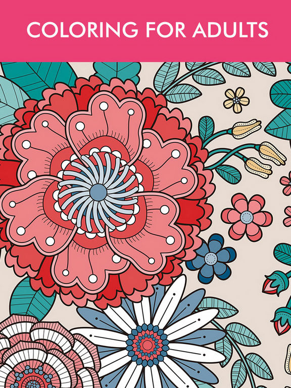 App Shopper: Adult Color Therapy Pages - Flower Coloring ...