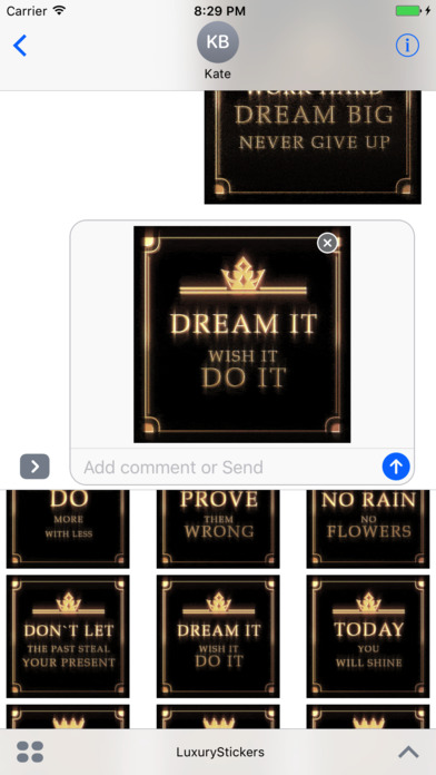 Animated MOTIVATIONAL Quotes Luxury Stickers screenshot 3