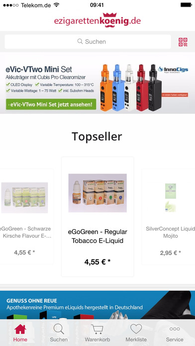 eZigarettenkoenig Online Shop screenshot 2