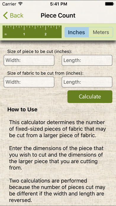 Fabric Converter Calculator