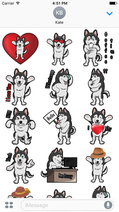 Huskymoji - Husky Emoji & Stickers screenshot 2