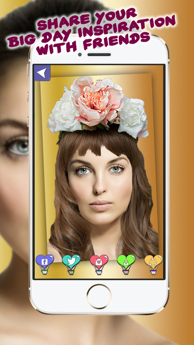 Wedding HairStyle Changer – Flower Crown & Tiara screenshot 4