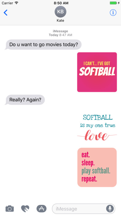 Softball Life Stickers screenshot 3